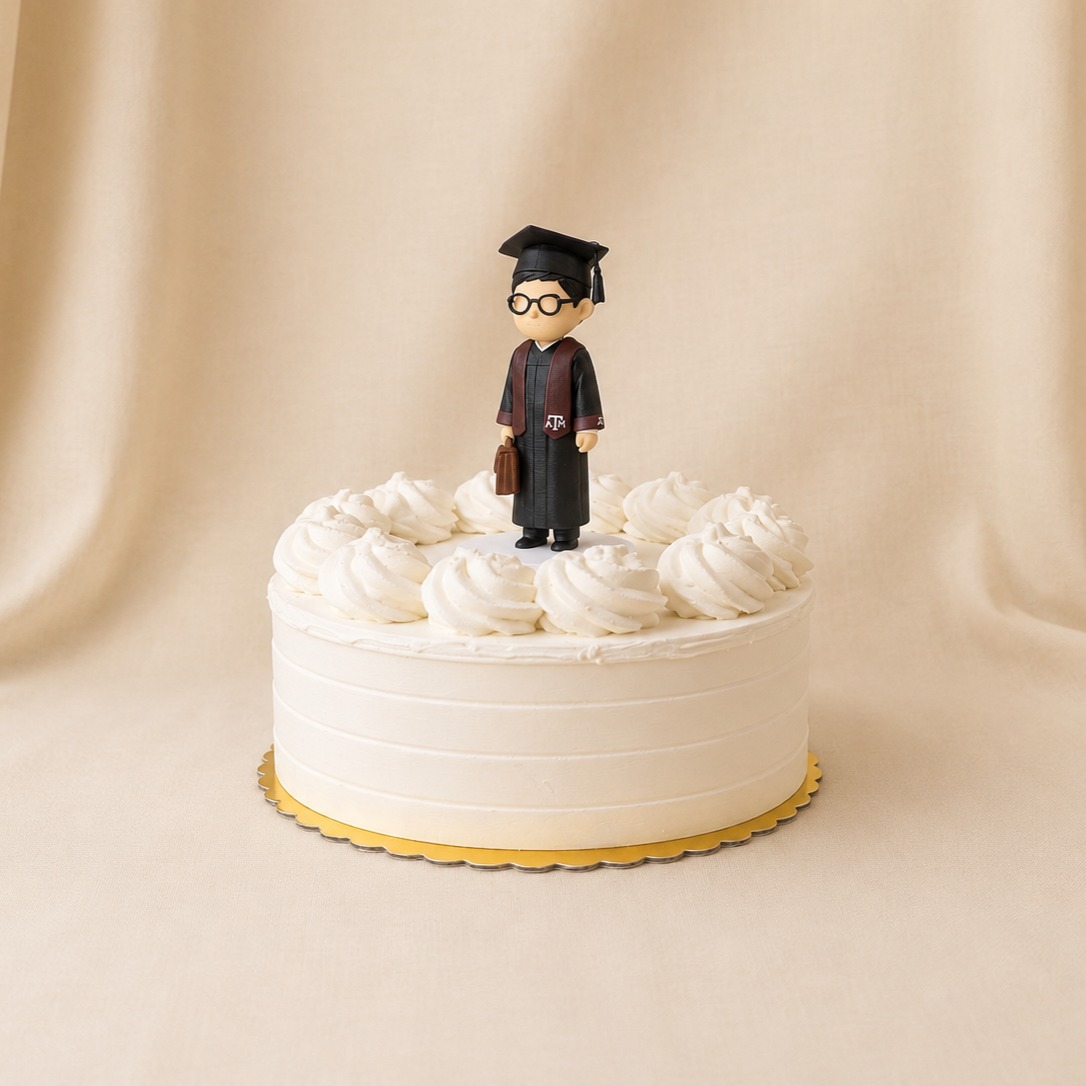 Custom 3D printed milestone cake topper for graduations, anniversaries, and celebrations